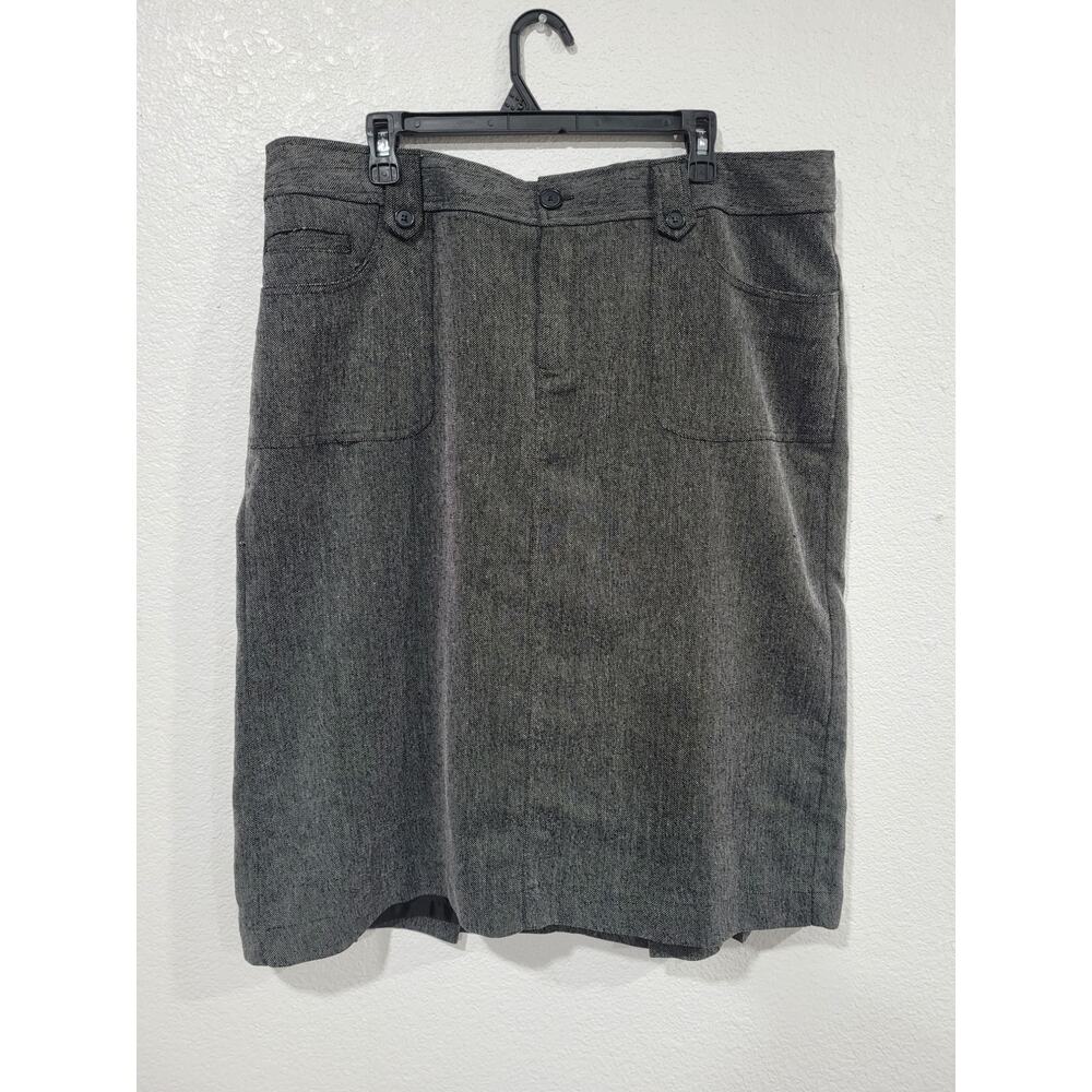 CJ Banks Women's Pleated Charcoal‎ Gray Skirt 18W Plus Size #P3